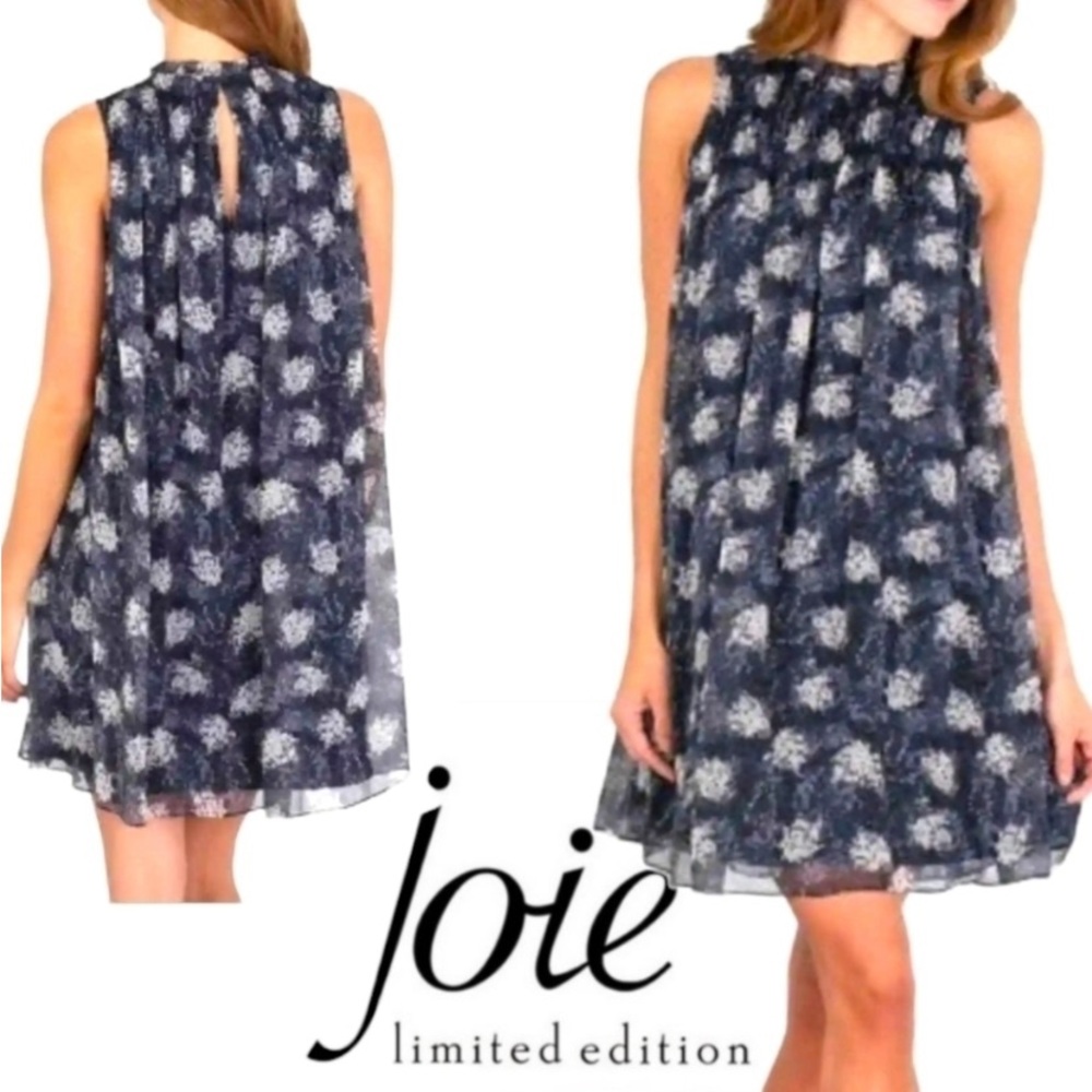 Joie Baltic Print Blue/White Sleeveless Dress Size Small
